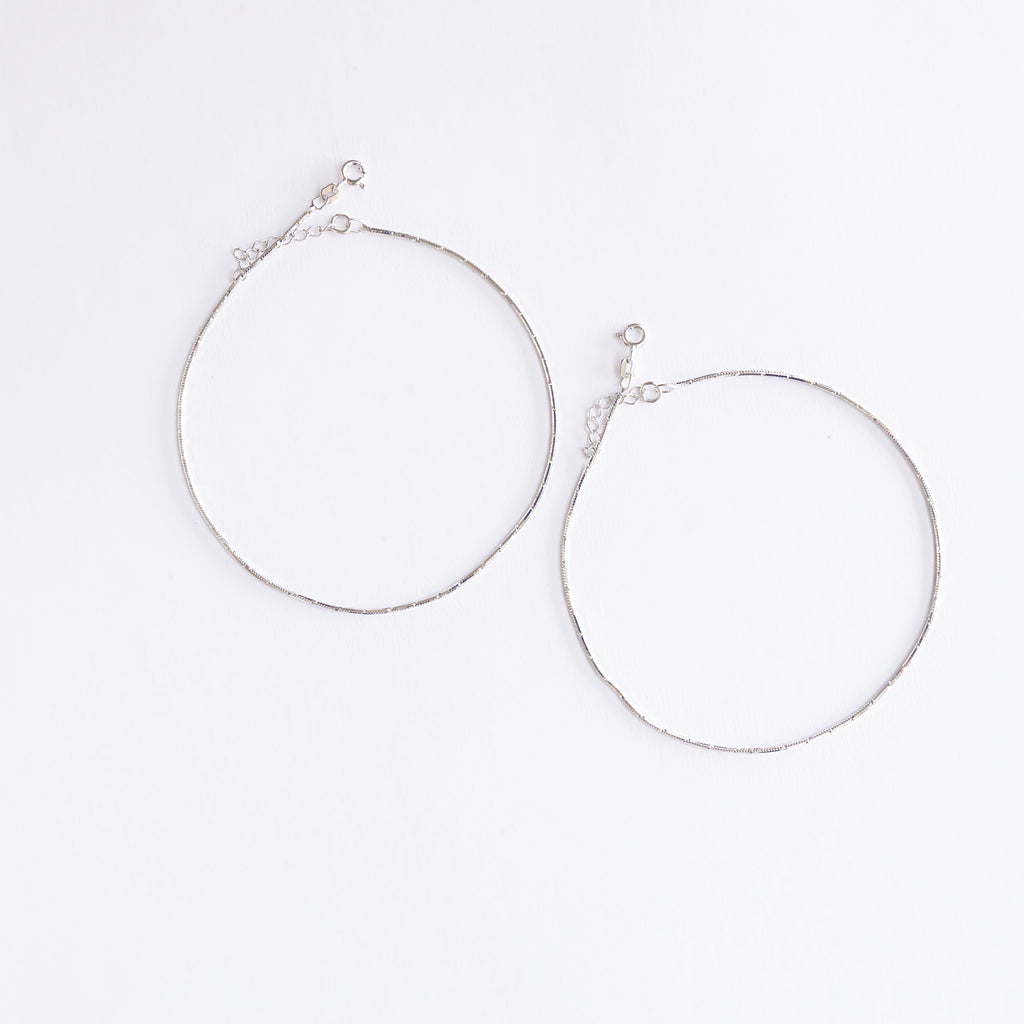Silver Snake Anklet