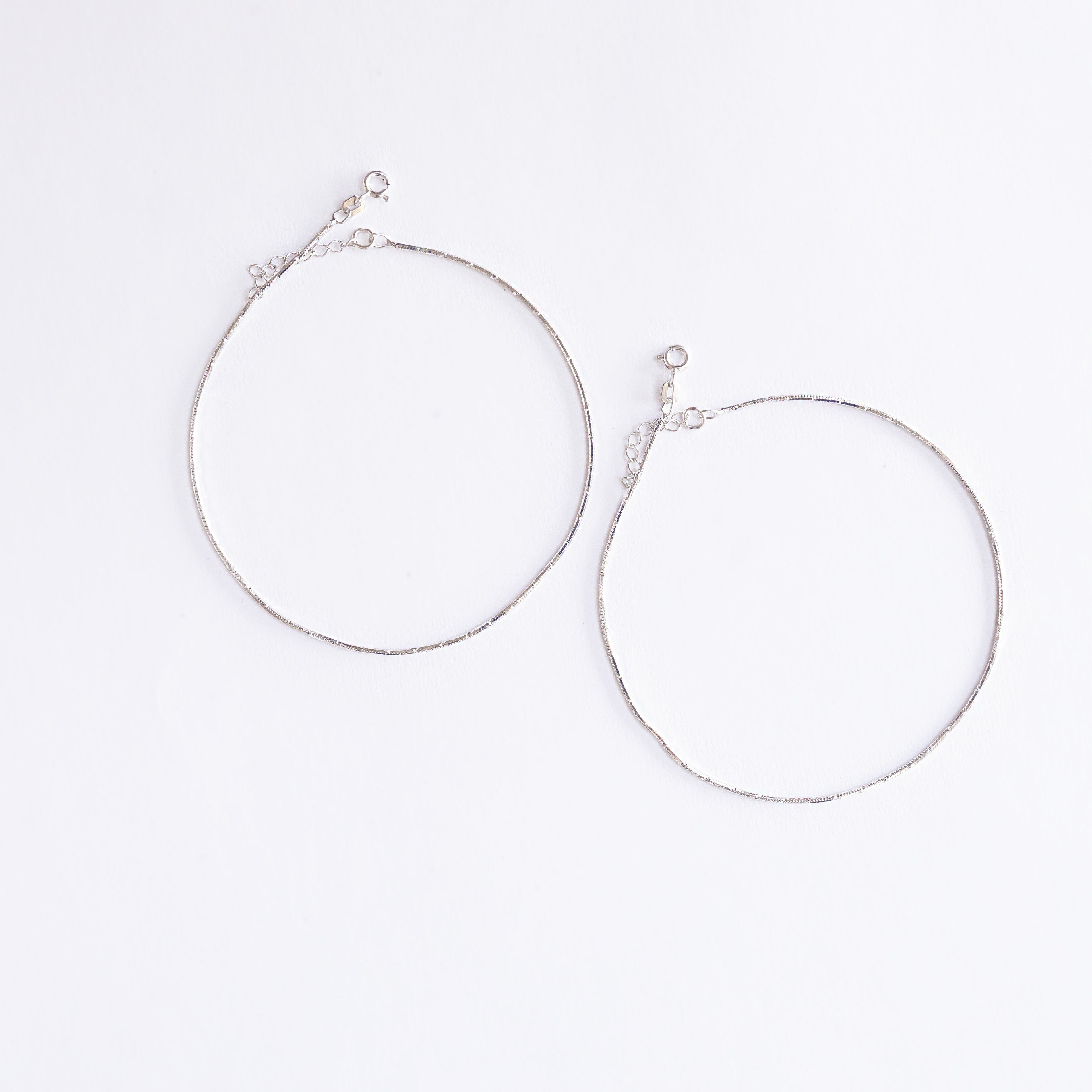 Silver Snake Anklet