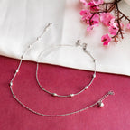 Silver Beaded Anklet