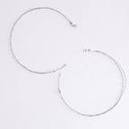 Double Layered Silver Beaded Anklet