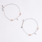 Rose gold Silver Wheel Anklet