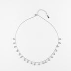Silver Radiant Drop Necklace