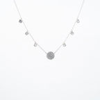 Silver Single Strand Crystal Necklace