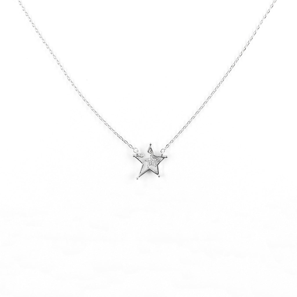 Silver Starlit Diamond Necklace