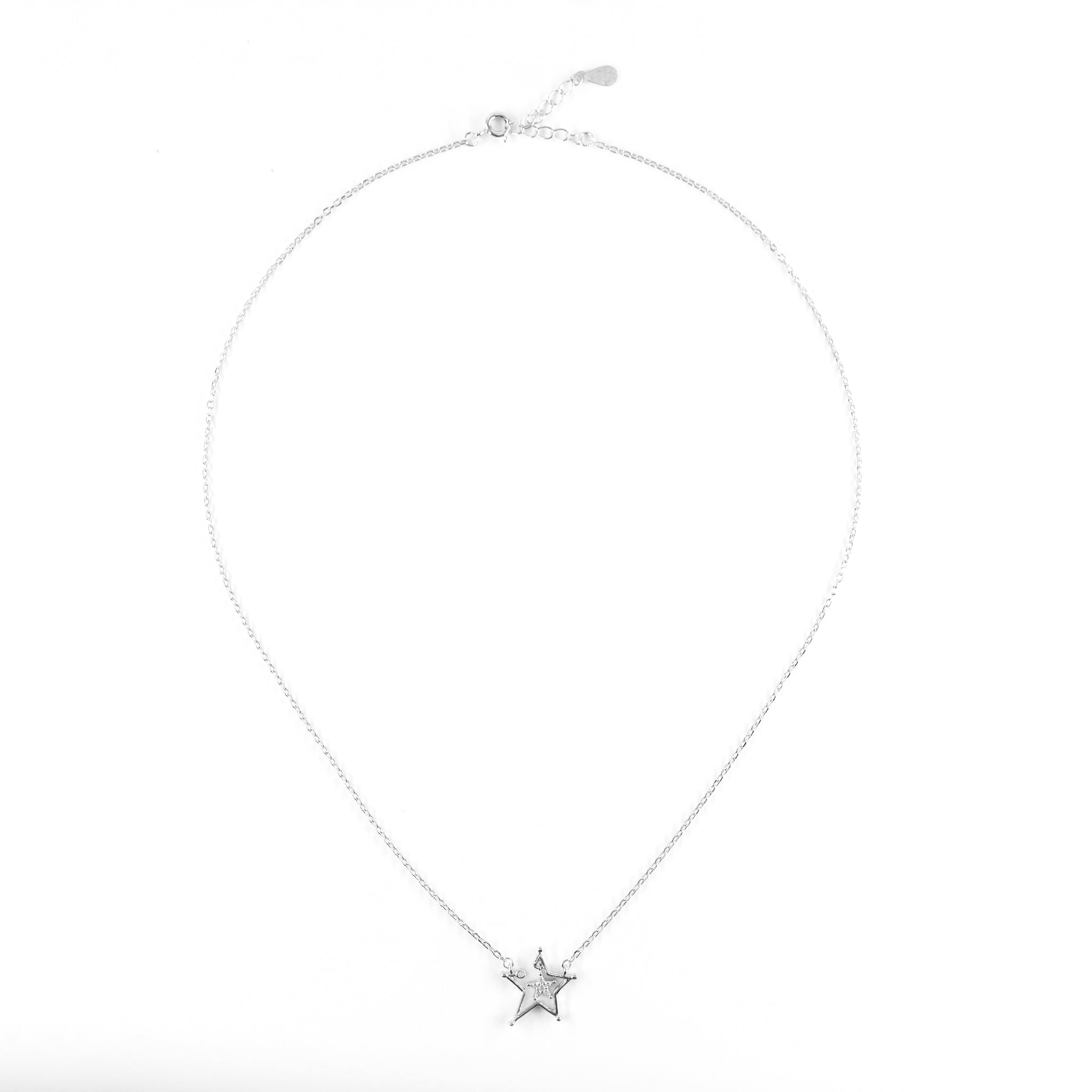 Silver Starlit Diamond Necklace