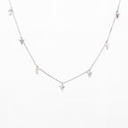 Silver Chic Crystal Drop Necklace