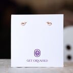 Rose Gold Dainty Dolphin Diamond Earrings