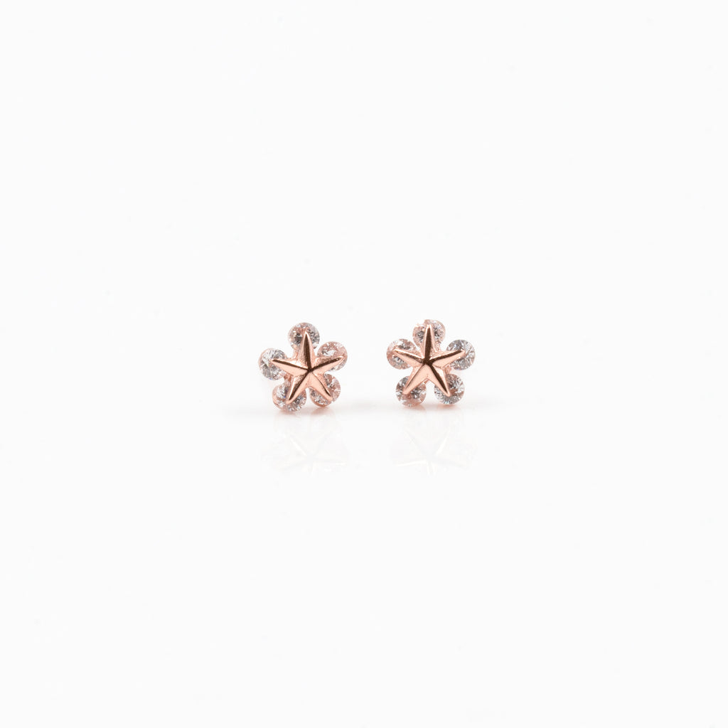 Rose Gold Petite Floral Delight Earrings