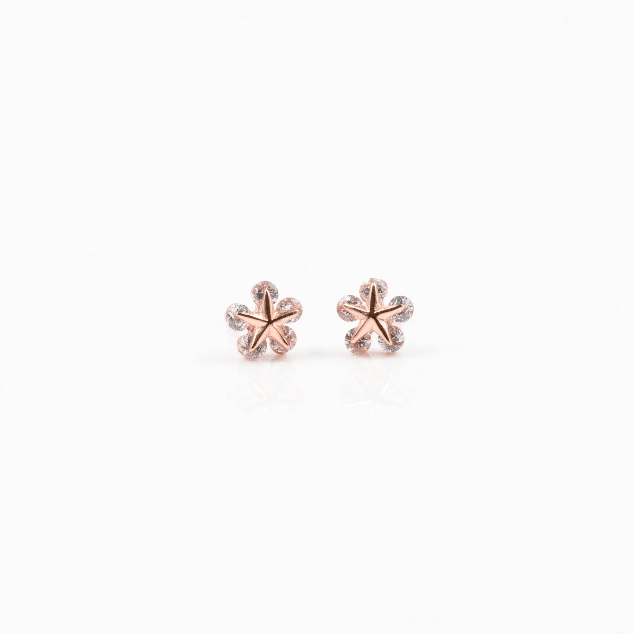 Rose Gold Petite Floral Delight Earrings
