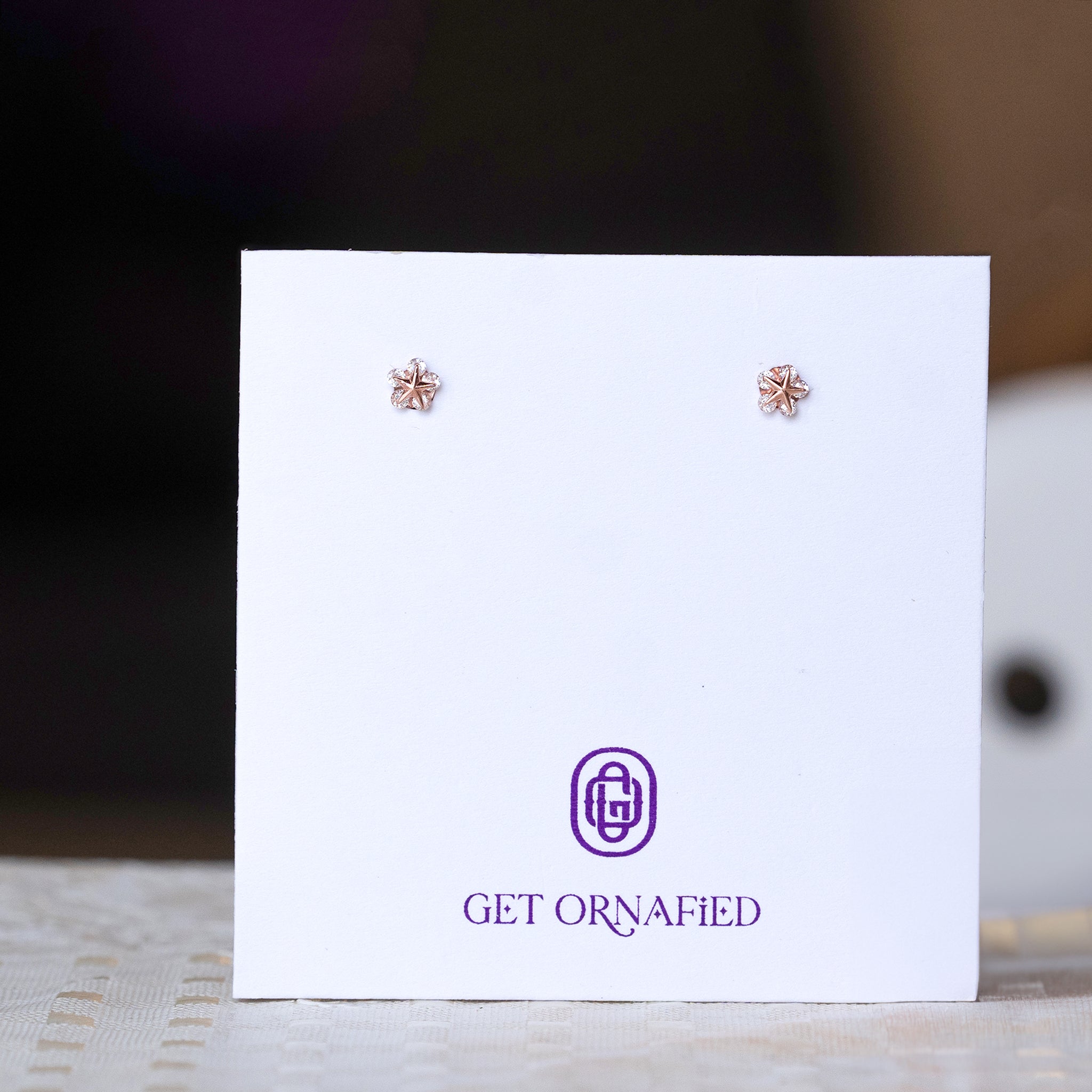 Rose Gold Petite Floral Delight Earrings