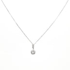 Silver Blossom Solitaire Necklace