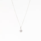 Silver Blossom Solitaire Necklace
