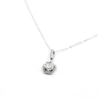 Silver Blossom Solitaire Necklace