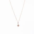 Rose Gold Blossom Solitaire Necklace