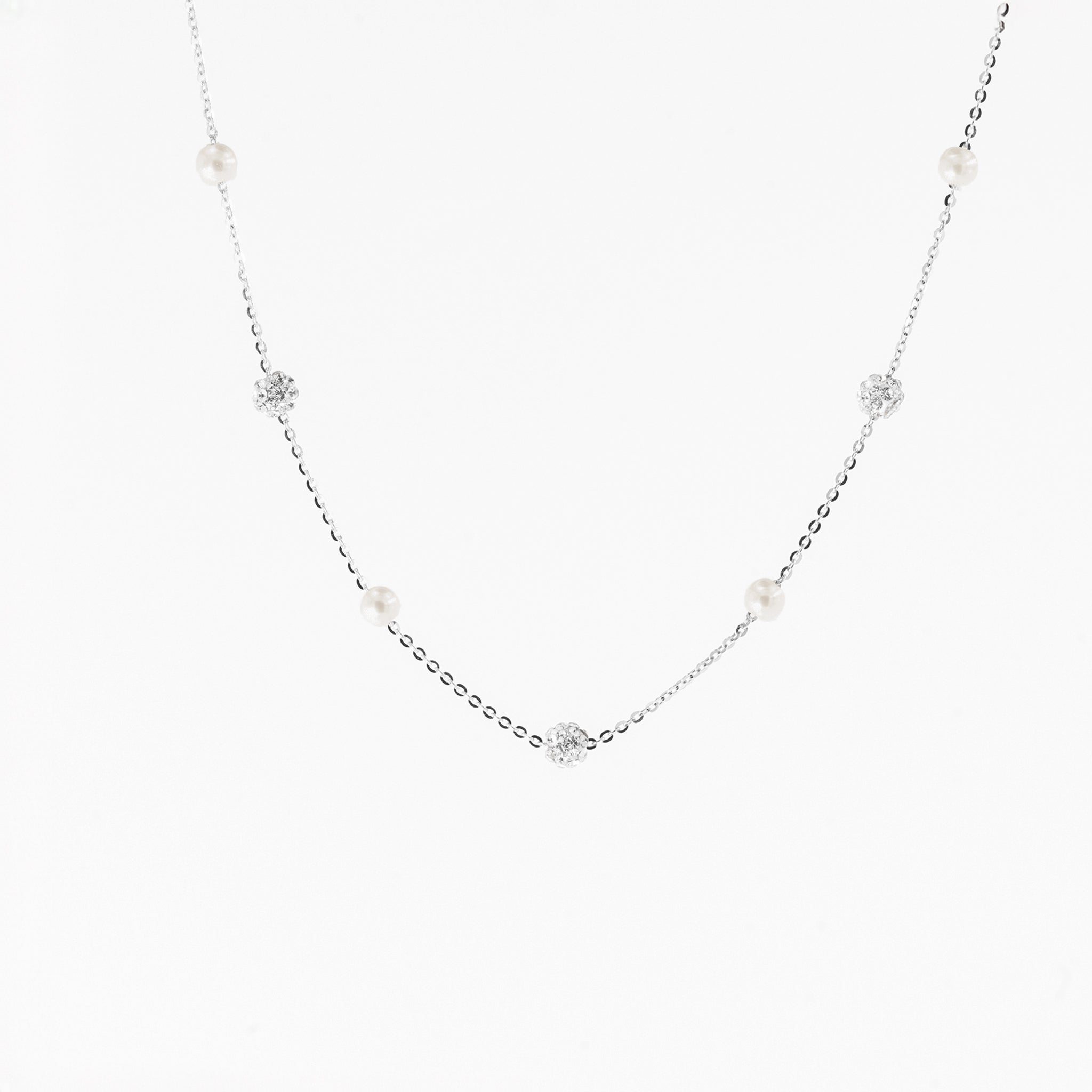 Silver Pearl Radiance Necklace
