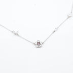 Silver Floral Fantasy Enamel Necklace