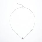 Silver Floral Fantasy Enamel Necklace