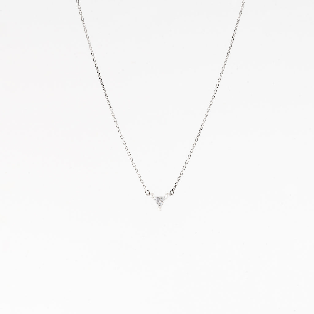Silver Tranquil Triangle Necklace