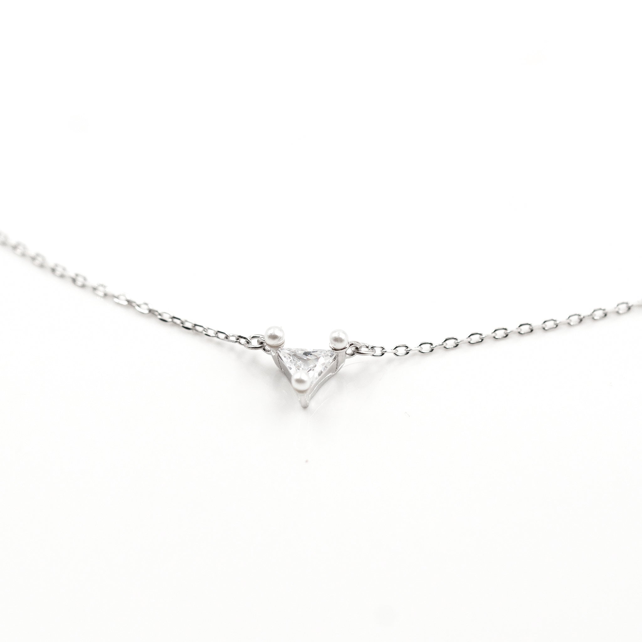 Silver Tranquil Triangle Necklace