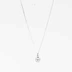 Silver Dazzling Diamond Circle Necklace