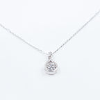 Silver Dazzling Diamond Circle Necklace