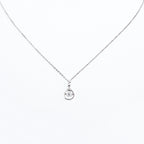 Silver Dazzling Diamond Circle Necklace