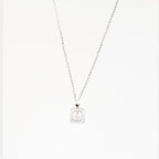 Silver Enamel Elegance Diamond Necklace