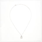 Silver Enamel Elegance Diamond Necklace