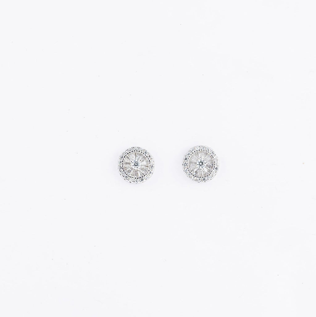 Silver Radiant Wheel Earrings