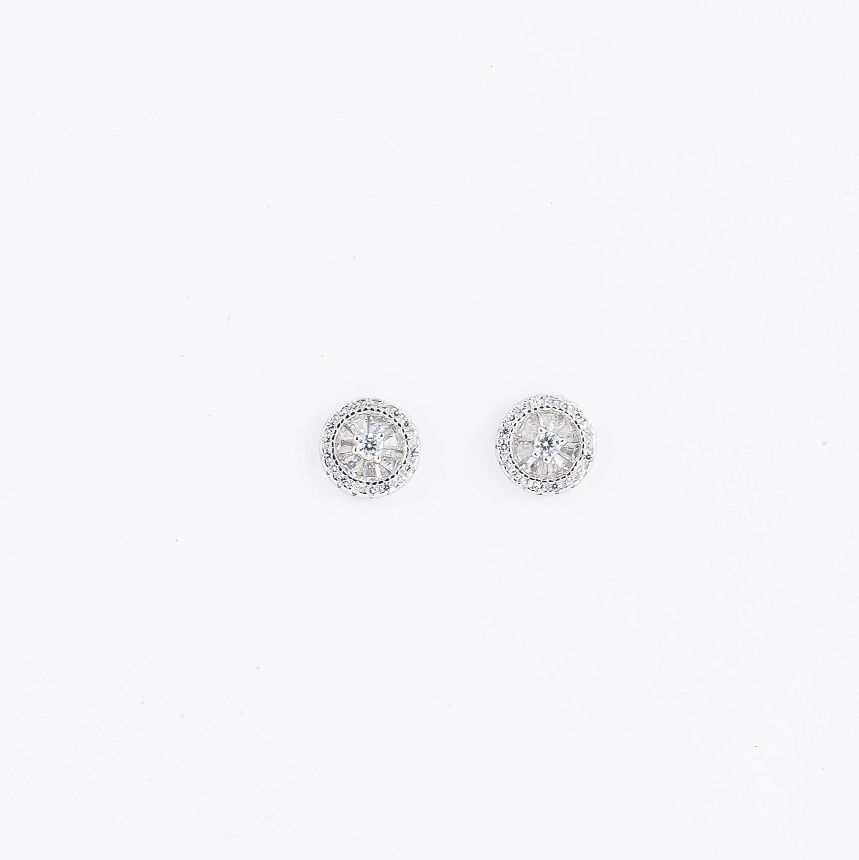 Silver Radiant Wheel Earrings