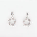 Silver Petal Drop Dangler Earrings