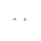Rose Gold Radiant round Solitaire Earrings