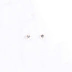 Rose Gold Gleaming round Solitaire Earrings