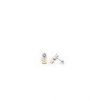 Silver Sunshine Solitaire Earrings