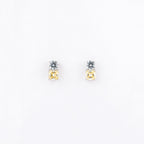 Silver Sunshine Solitaire Earrings