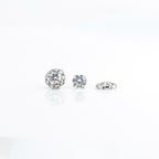 Silver White Detachable Stone Earrings