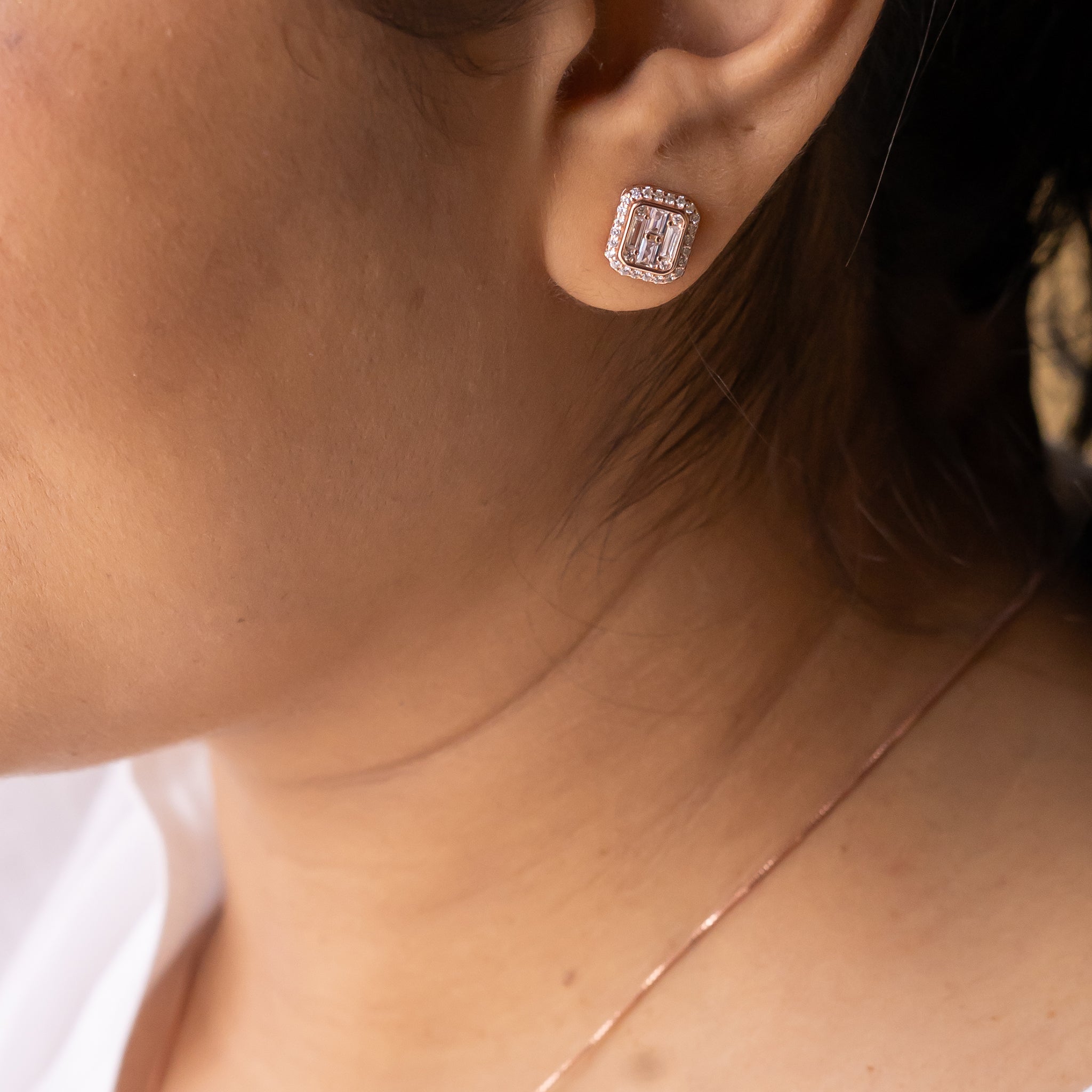 Rose Gold Choki Square Jewelry Set