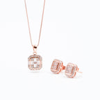 Rose Gold Choki Square Jewelry Set