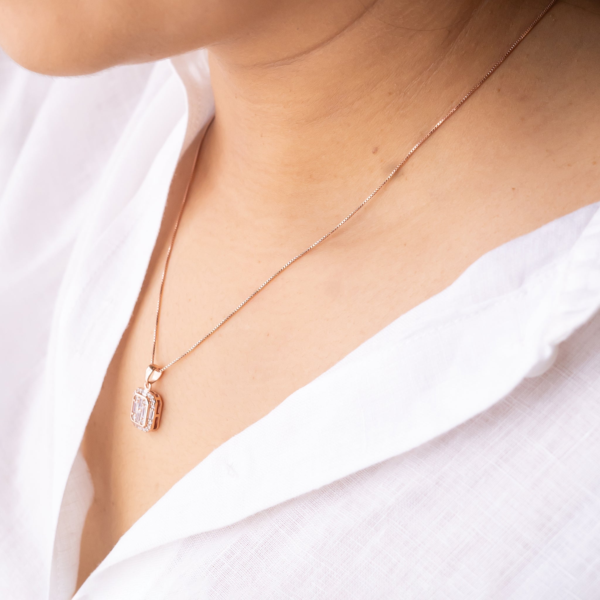 Rose Gold Choki Square Jewelry Set