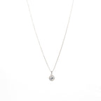Silver Radiant Round Solitaire Jewelry Set