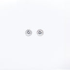 Silver Radiant Round Solitaire Jewelry Set