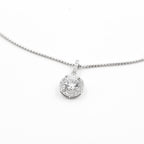 Silver Radiant Round Solitaire Jewelry Set