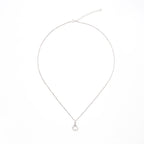 Silver Diamond Halo Pearl Pendant Jewelry Set