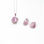 Silver Exquisite Designer Danglers Jewelry Set