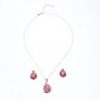 Rose Gold Exquisite Designer Danglers Jewelry Set