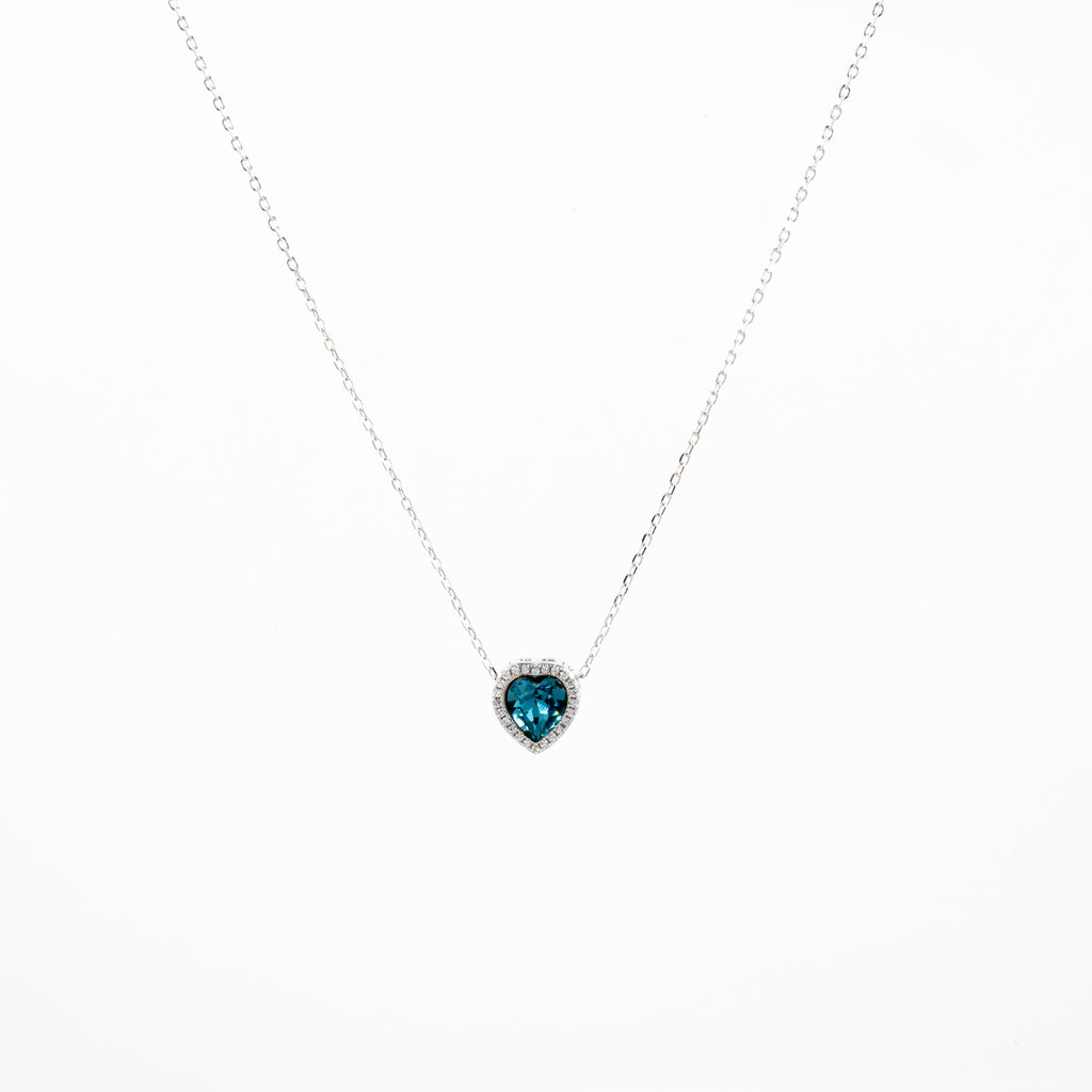 Silver Twilight Heart Necklace