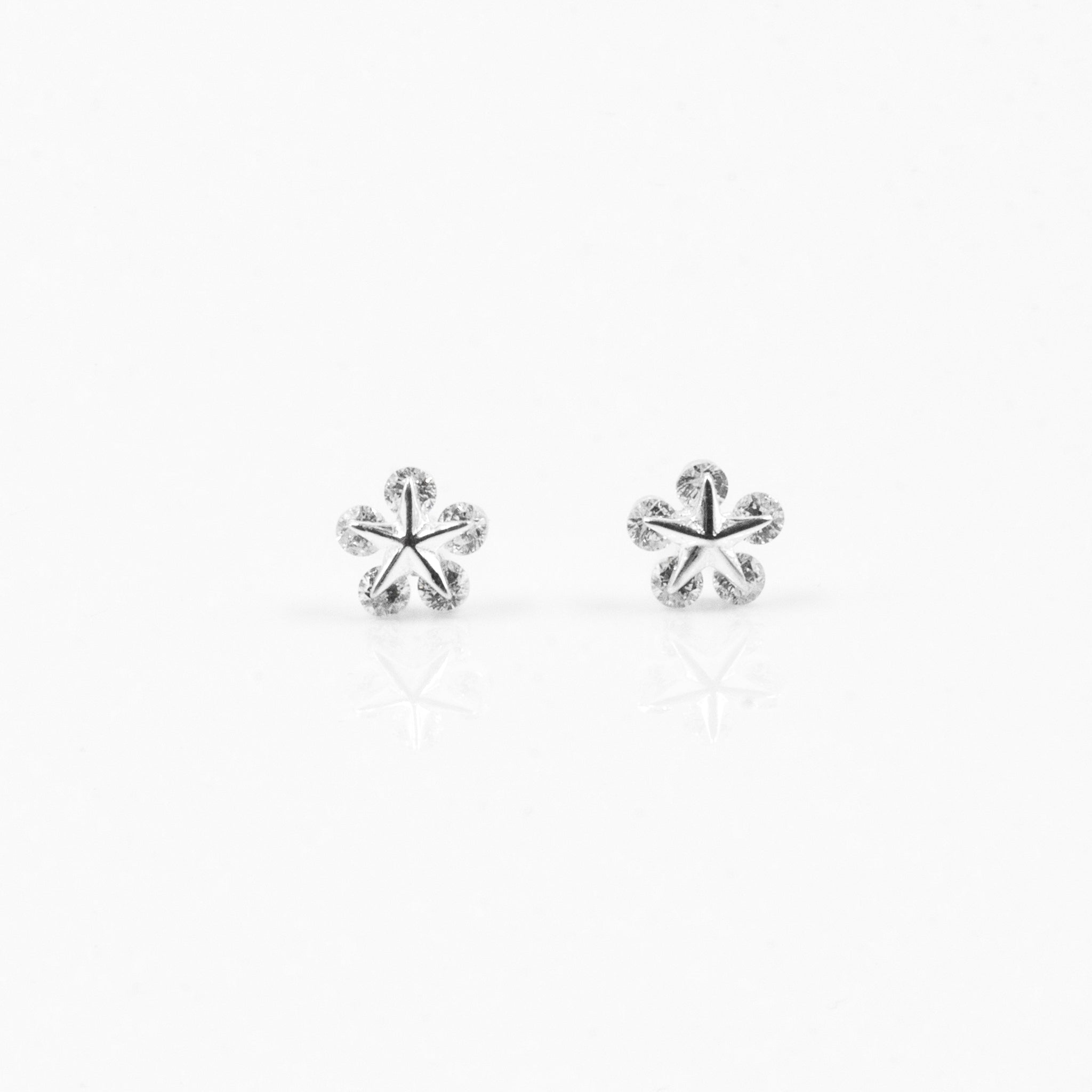 Silver Delicate Floral Delight Earrings