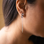 Silver Blooming Dangler Earrings