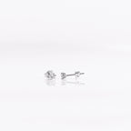 Silver Mini round Solitaire Earrings