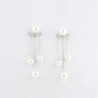 Silver Detachable Pearl Dangler Earrings